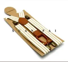 サスペンダー オシャレ ストライプ メンズ シンプル 調節可能 アクセサリー