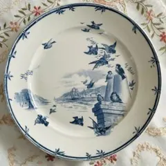 ⑨ フランスアンティーク　E.Bourgeois エミールブルジョワ　ディナー皿 フランスアンティーク E.Bourgeois エミールブルジョワ ディナー