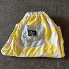 ハーフパンツ　黄色と白のダイヤモンド模様　　⑦番