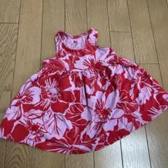 花柄タンクトップ チュニック　花柄 アロハ　GAP タンクトップ　ハイビスカス