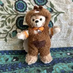 新品 ディズニー ダッフィー ぬいぐるみバッジ 2019 秋のぼうけん タグ