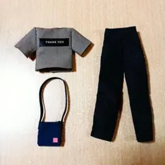 期間限定セール！！！ハルトくんハンドメイド服　ブラウンロゴTシャツコーデセット