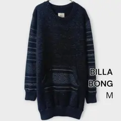 BILLABONG 裏ボアニット ブラック×グレー チュニック風