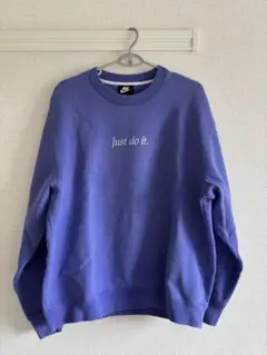 【値下げ中】NIKE 紫色 トレーナー Lサイズ Just do it.