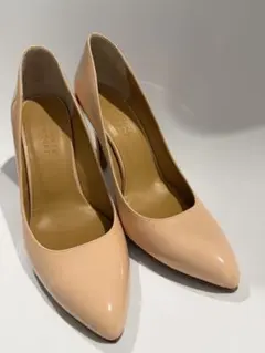 バーニーズニューヨーク 日本製 エナメルパンプス 35½ 9cm ベージュ