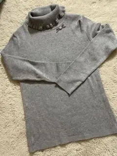 来シーズンに◆familiar ファミリア　グレー タートルネック 130