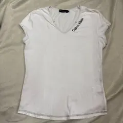 Calvin Klein Jeans Vネック フレンチスリーブLサイズ