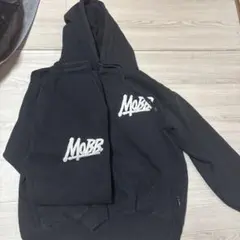 MOBBロゴ刺繍 セットアップ ブラックパーカー ブラックパンツ