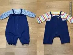 ミキハウスとホットビスケッツのロンパース2枚セット