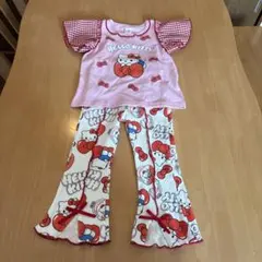 新品　リトシー　ハローキティ Tシャツとフレアパンツ セット　100