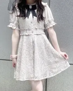 bubbles バブルス レースギャザークロップドブラウス＆スカート 