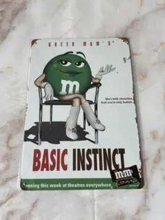 ブリキ看板 M&M's グリーン インテリア雑貨 アメリカン雑貨