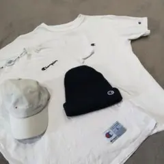 Champion Tシャツ・キャップ・ニット帽（おまけ付:プーマリストバンド赤）