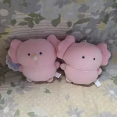 つぶらな瞳の水族館　むぎゅぬい　その2 　ウーパールーパー　2つセット