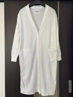 Emsexciteストライプ ロングカーディガン ボタン付き