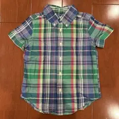 未使用ポロラルフローレンキッズ⭐️コットンチェックシャツ110cm