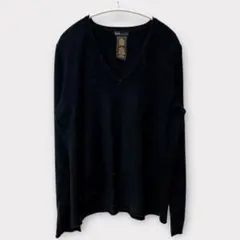 GRACE ELEMENTS ブラック Vネック セーター XL