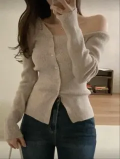 DAZY 斜めショルダー 長袖トップス