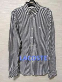 LACOSTE 長袖シャツ ストライプ ボタンダウンXS(日本のSくらい)