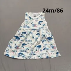 PETIT BATEAU ワンピース プチバトー ノースリーブ 90