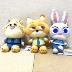 ズートピア　もこもこ　ぬいぐるみ　3種