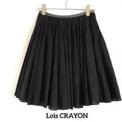 ロイスクレヨン Lois CRAYON プリーツ スカート 黒 M フレアのサムネイル