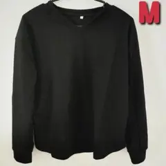 新品☆Vネック長袖トップス M　プルオーバー　カットソー　薄手　シンプル