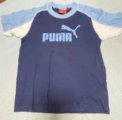 PUMA Tシャツ ネイビー/ライトブルー 140cm