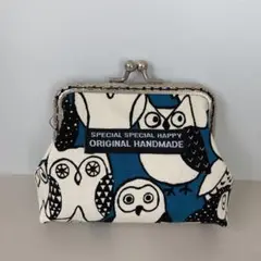がま口（スタンダード）　ミミズクとフクロウ