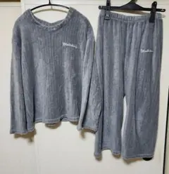 グレー フリース ルームウェアセット