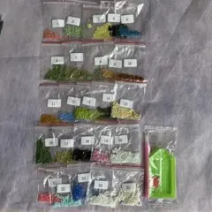 5️⃣ダイヤモンドアート︎︎(ラウンドビーズ)☆余りビーズ　25色 ➕制作キット