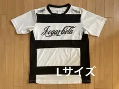 Jogarbola ストライプシャツ 白/黒　Lサイズ