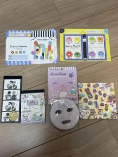 メモ帳 11種類セット（スヌーピー、平成レトロ、顔パックメモ）