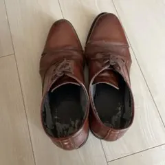 ブラウン レースアップ ビジネスシューズ