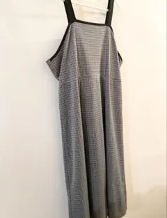 ⚠️24日まで限定価格⚠️★グレー チェック ワンピースキャミソール 大きいサイズ★