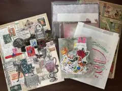 c)おすそ分けファイル　シール　紙もの　コラージュ素材