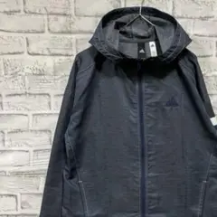 アディダス ナイロンジャケット　ブラック　ロゴ刺繍　S 1223