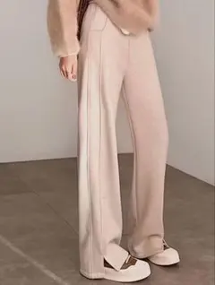 スウェット ワイドパンツ