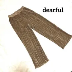 dearful ディアフル プリーツパンツ ベージュ レディース M ✨