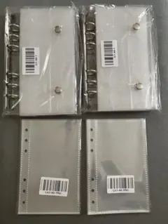 A6 透明シール帳リフィル　2個セット　シルバー