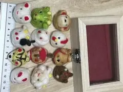 羊毛フェルト十二支セット 木箱付き