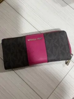 MICHAEL KORS ブラウン ピンク 長財布