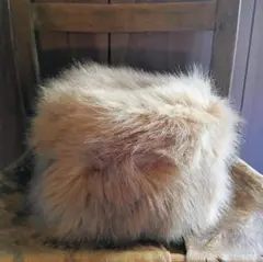 フェイクファー ロシア帽 ウシャンカ コサック帽 ベージュ ①