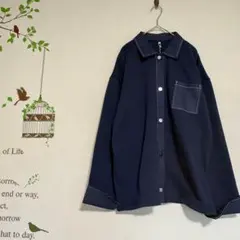 新品/Sunny house /異素材ドッキング フリースジャケット L