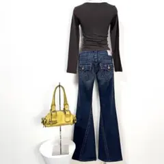y2k❤️ 00s TRUE RELIGION JOEY ローライズ フレアデニム