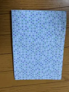 ドット柄　ブルー　綿生地　110x50cm