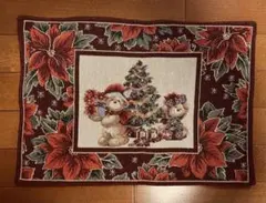 クリスマス タペストリー 熊の刺繍