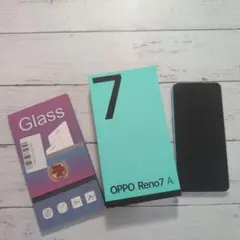 中古 OPPO Reno7 A シルバー 本体 ガラスフィルム付き