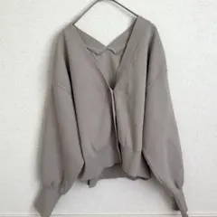 natural couture カーディガン ゆるシルエット Vネック 春コーデ