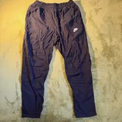 NIKE ナイロンパンツ 黒 L ジップポケット ウエストゴム 軽量